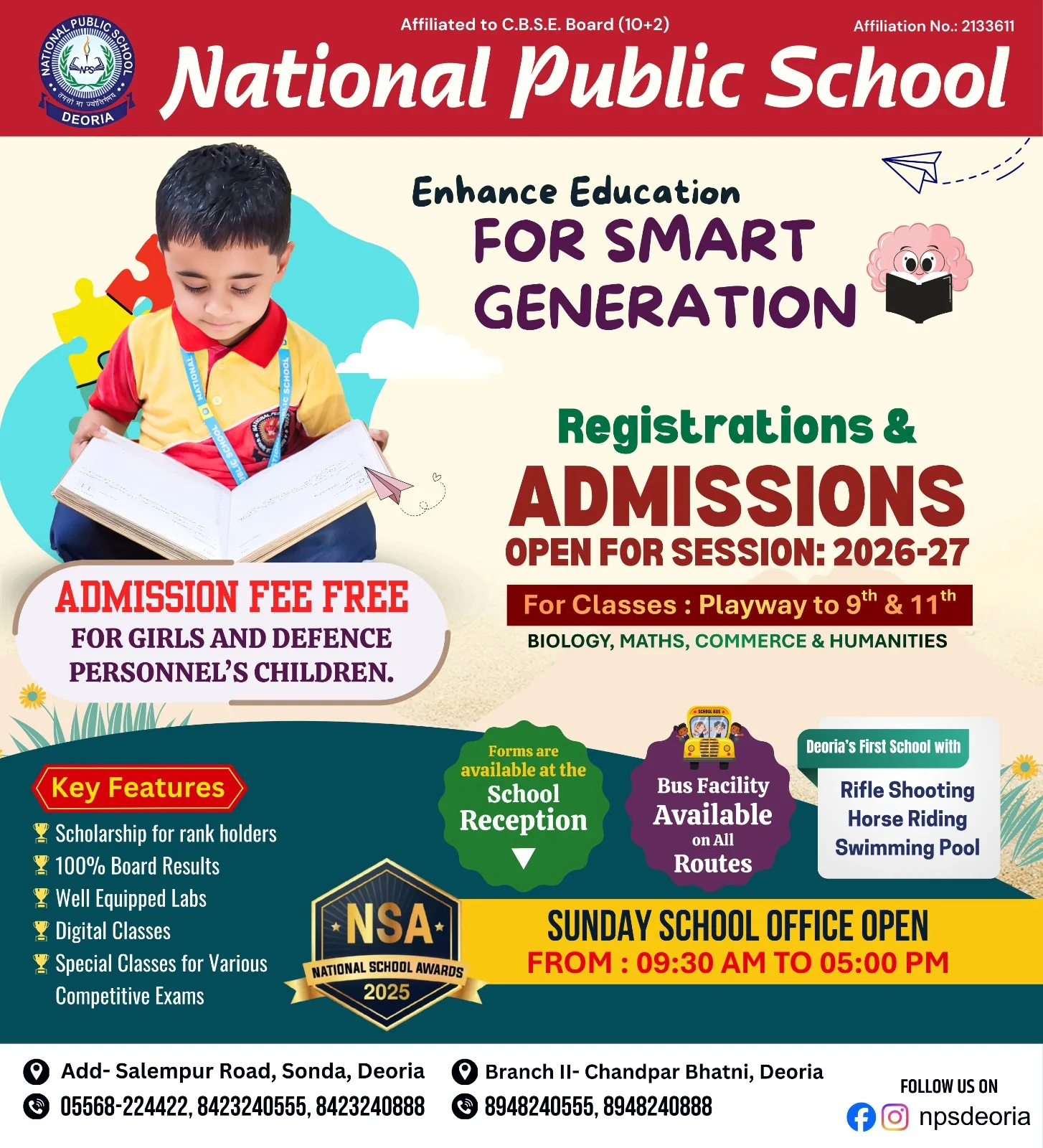 NPS Admission Notice